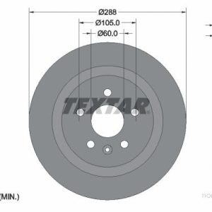 Brzdový kotouč TEXTAR 92275203 Brzdový kotouč TEXTAR 92275203