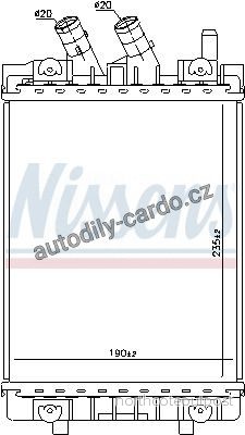 Chladič motoru NISSENS 60357 Chladič motoru NISSENS 60357