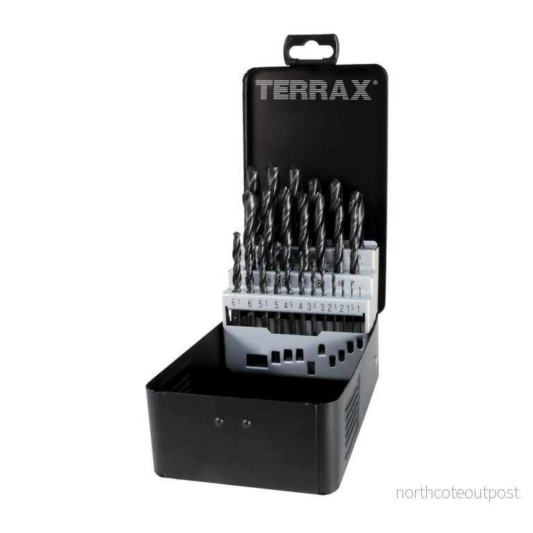 Sada vrtáků do kovu HSS-R 1-13mm Terrax, 25 dílů 626211