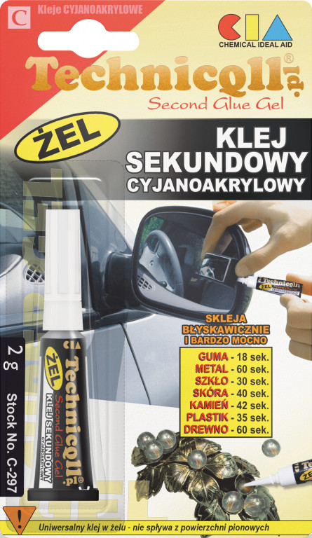 Lepidlo sekundové gelové TECHNICQLL 2g 721734