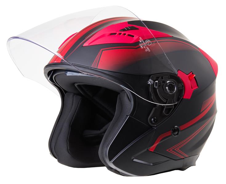 YP YM627-R6-L Přilba RIDERO otevřená červená vel. L 993275