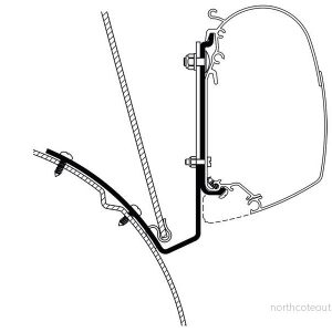 Adaptér markýzy Thule Omnistor pro VW T4 se zvedací spací střechou (sada 2 ks, pro řady 2000, 5002, 5500, 5800) 312541 Adaptér markýzy Thule Omnistor pro VW T4 se zvedací spací střechou (sada 2 ks, pro řady 2000, 5002, 5500, 5800) 312541