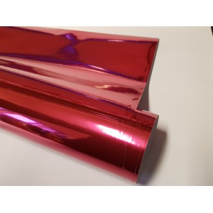 Vzorek - Chromovaná zrcadlová červená růže polepová fólie 10x20cm - interiér/exteriér GCH07-vz
