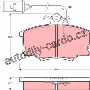 Sada brzdových destiček TRW GDB1054 – ALFA ROMEO 164 Sada brzdových destiček TRW GDB1054 – ALFA ROMEO 164