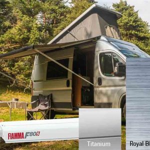 Markýza střešní kazetová Fiamma F80s 2,9 m (pouzdro stříbrné, plátno Royal Blue, výsuv 2,0 m) 306229 Markýza střešní kazetová Fiamma F80s 2,9 m (pouzdro stříbrné, plátno Royal Blue, výsuv 2,0 m) 306229