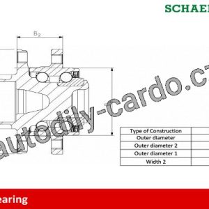 Sada ložisek kol FAG 713644330 – OPEL ASTRA H zadní 1.4 1.6 1.7CDTI 1.8 03.2004 – 5 šroubů