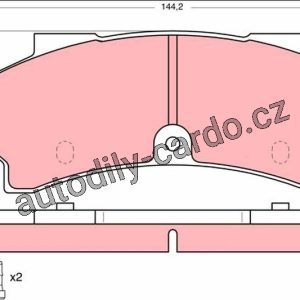 Sada brzdových destiček TRW GDB164 – PEUGEOT