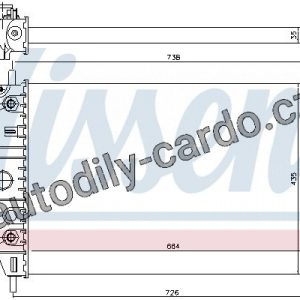 Chladič motoru NISSENS 66700 Chladič motoru NISSENS 66700