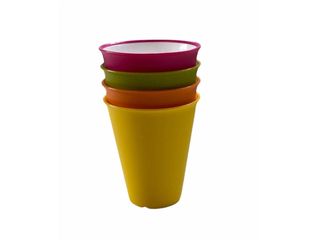Set 4 plastových nerozbitných kelímků Omada Sanaliving Trumblers 4x0.2l mix barev 311945