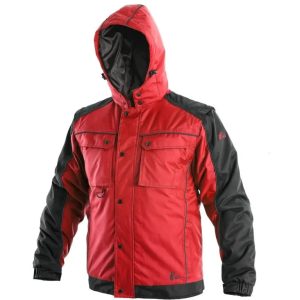 Bunda pánská zateplená CXS-IRVINE s odepínatelnými rukávy a kapucí, červeno-černá, vel. 2XL 721791 Bunda pánská zateplená CXS-IRVINE s odepínatelnými rukávy a kapucí, červeno-černá, vel. 2XL 721791
