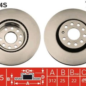 TR DF4464S Brzdový kotouč TRW – lakovaný TR DF4464S Brzdový kotouč TRW – lakovaný