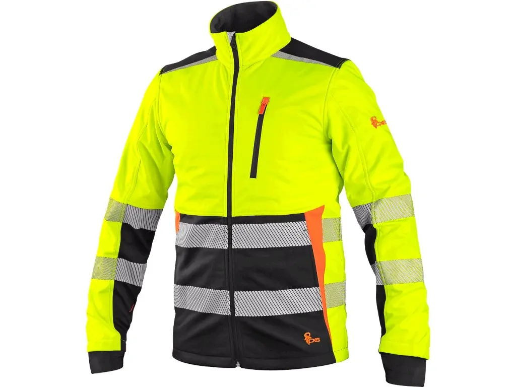 Bunda CXS-BENSON výstražná žlutá, softshell, vel. S CANIS 743017