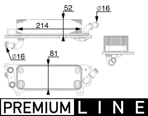 MH CLC 77 000P chladič oleje MAHLE