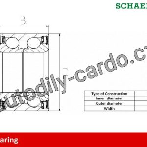 Sada ložisek kol FAG 713678040 – FORD ESCORT ’91 Express AVL 1.8 D / kW: 44/ 07.1990->12.1994