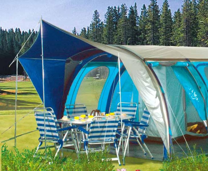 Střecha termální a sluneční clona sada pro předstan Tourmobil 6 XL Reimo Tent Technology včetně tří tyčí 313114