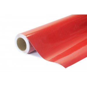 Lesklá 5D Karbonová červená polepová fólie 152x400cm - interiér/exteriér 5D4CF3-040
