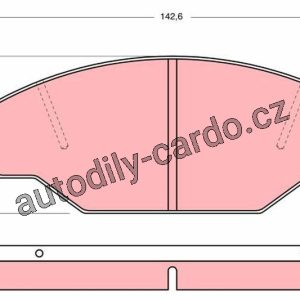 Sada brzdových destiček TRW GDB351 – TOYOTA HIACE 82-88