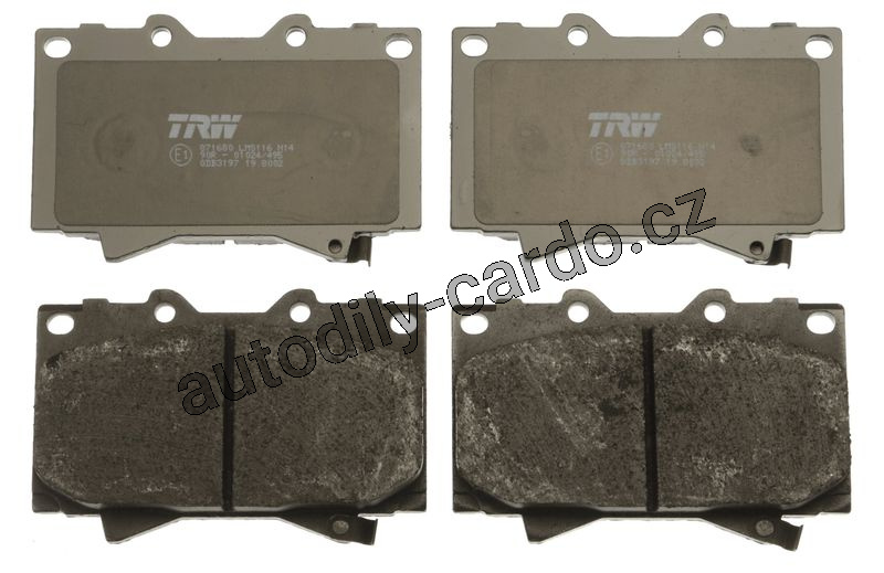 Sada brzdových destiček TRW GDB3197 - TOYOTA LANDCRUISER