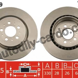Brzdový kotouč TRW DF4729 – VOLVO S60 Brzdový kotouč TRW DF4729 – VOLVO S60