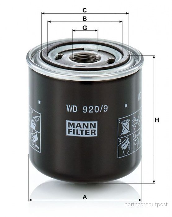 Olejový filtr MANN MF WD920/9