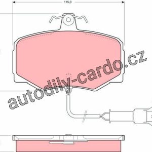 Sada brzdových destiček TRW GDB461 – JAGUAR XJ6