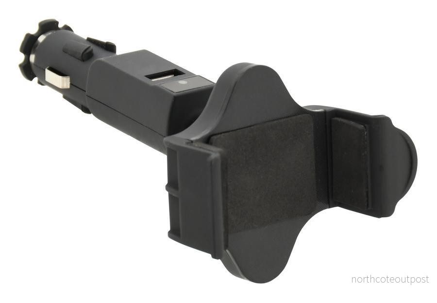 Držák telefonu do zásuvky SOCKET 1xUSB 12/24V 55-80mm 717439