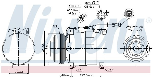 Kompresor klimatizace NISSENS 89045