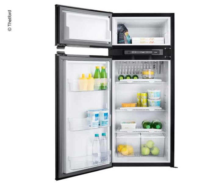 Chladnička absorpční Thetford N4150A 149 l (12V / 230V / plyn, černá, oblé dveře) 305616