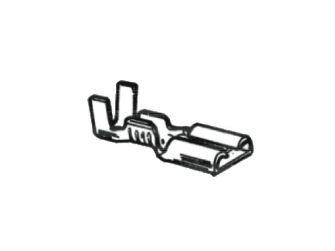 Konektor objímka plochá 6,3x1-2,5mm s jazýčkem 617202