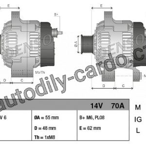 Alternátor DENSO (DE DAN962) Alternátor DENSO (DE DAN962)