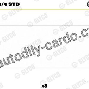 Ojniční ložisko GLYCO 71-3728/4 STD – sada