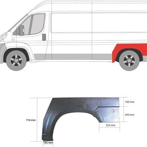 KK 2097593 L lem zadního blatníku, rozvor kol 3450mm – KK. 668390
