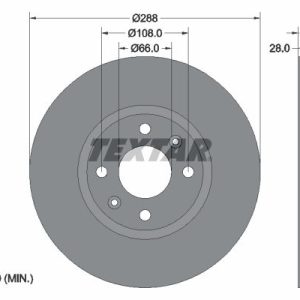 Brzdový kotouč TEXTAR 92107800 Brzdový kotouč TEXTAR 92107800