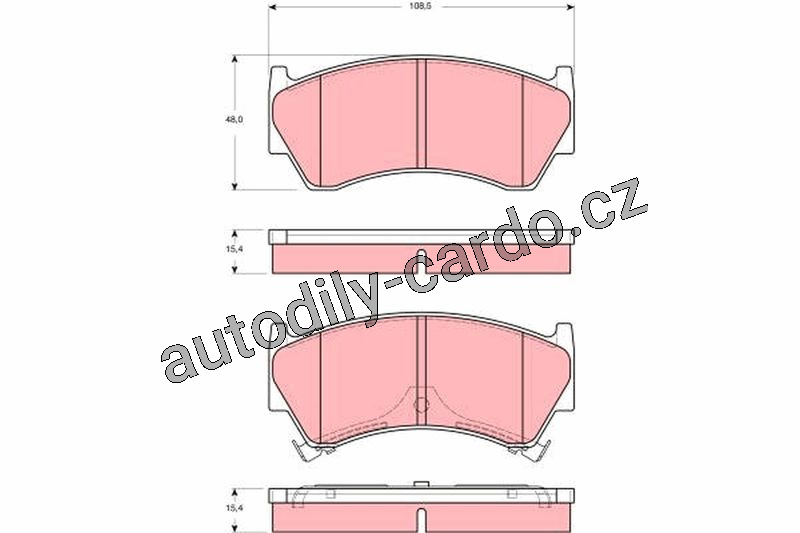 Sada brzdových destiček TRW GDB3391 - NISSAN ALMERA