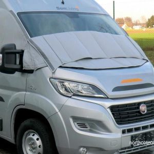 Termoclona vnější pro kabinu Renault Master (2008–2010) – čelní a boční okna, s otevíracím průzorem, šedá 304926 Termoclona vnější pro kabinu Renault Master (2008–2010) – čelní a boční okna, s otevíracím průzorem, šedá 304926