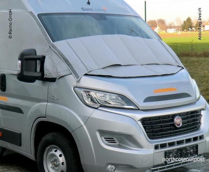 Termoclona vnější pro kabinu Renault Master (2008–2010) – čelní a boční okna, s otevíracím průzorem, šedá 304926