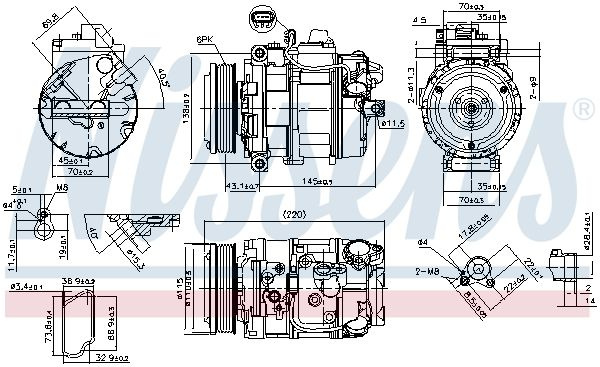 Kompresor klimatizace NISSENS 89599