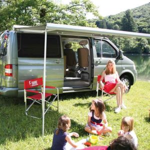 Nástěnná kazetová markýza Fiamma F45S, 2,3 m (pouzdro Polar White, plátno Royal Grey, výsuv 1,5 m) 315526