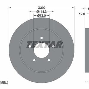Brzdový kotouč TEXTAR 92197803 Brzdový kotouč TEXTAR 92197803