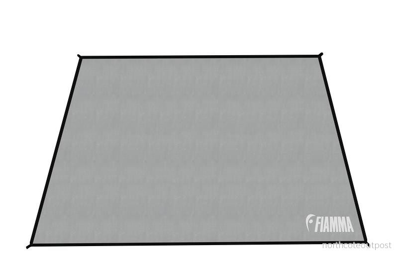 Koberec pro markýzu a předstan Fiamma Patio-Mat, rozměry 260 × 250 cm, polypropylenová prodyšná síťovina, oboustranný design, šedá barva 308495