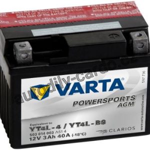 Moto baterie VARTA VT 503014 3Ah 30A 12V P+ Y5 FUNSTART AGM /114x71x86/ YT4L-4/YT4L-BS – AKCE