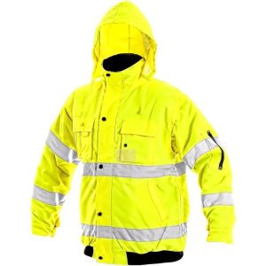 Bunda výstražná zateplená CXS-LEEDS s odepínatelnými rukávy, žlutá, vel. XL, CANIS 631846 Bunda výstražná zateplená CXS-LEEDS s odepínatelnými rukávy, žlutá, vel. XL, CANIS 631846