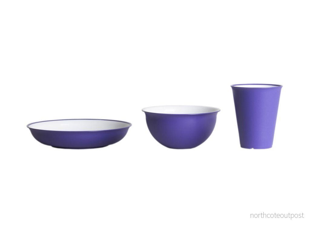Set plastového nerozbitného nádobí Omada Sanaliving 3ks VerdeMela fialová 311798