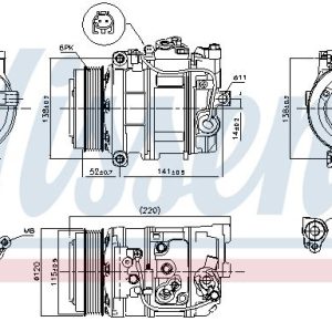 Kompresor klimatizace NISSENS 890379 Kompresor klimatizace NISSENS 890379