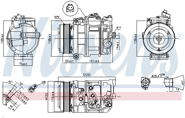 Kompresor klimatizace NISSENS 890379