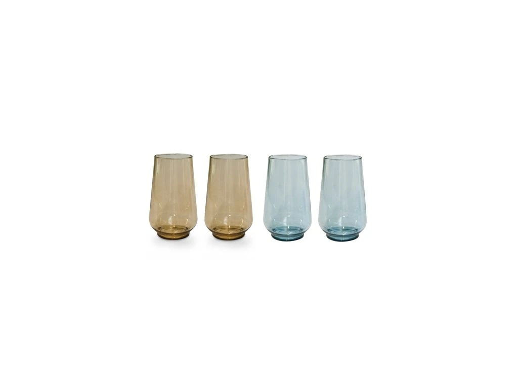 Sada nerozbitných stolních Tritanových skleniček Omada Tritan Water glass 4x0.55l mix barev 318500