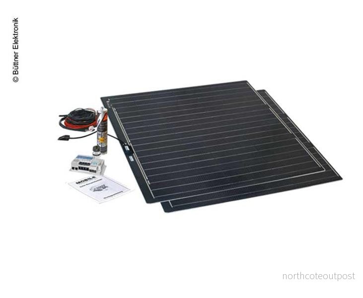 Solární kompletní sada Büttner Elektronik MT Flat Light 300W (2 ploché panely 980x980 mm, regulátor s čidlem) 308248