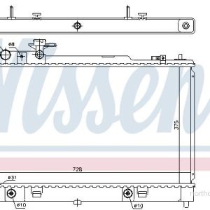 Chladič motoru NISSENS 68550 Chladič motoru NISSENS 68550