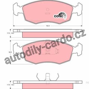 Sada brzdových destiček TRW GDB371 – FORD SCORPIO 84-91