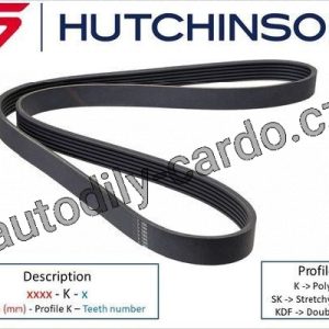 Ozubený klínový řemen Hutchinson 592 K 3 Ozubený klínový řemen Hutchinson 592 K 3